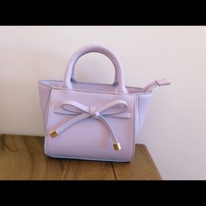 Lilac Purple Mini Purse Bow Crossbody